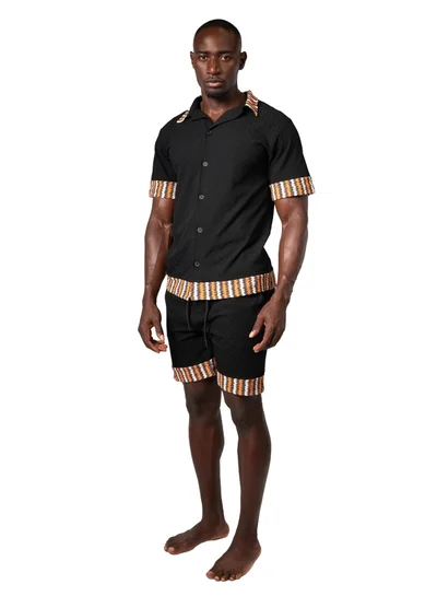 تنجيم سكواد SHORELINE CO-ORD SET - BLACK