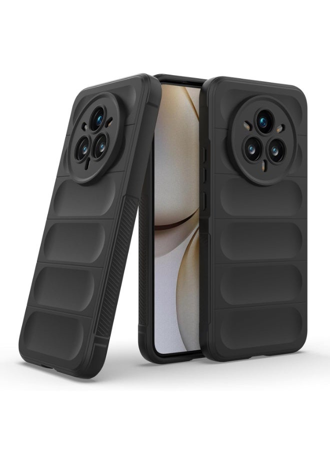 Premium Protection Back Silicone Case Compatible with Realme 14 Pro Plus 5G Magic Shield Shockproof Case with Camera Protection (Black)  - Image 1