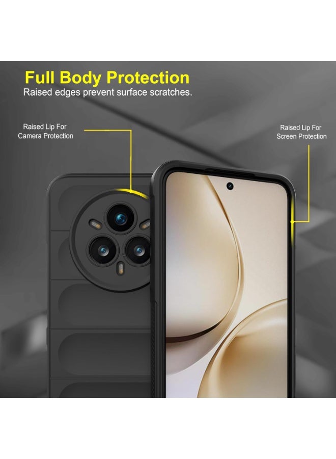 Premium Protection Back Silicone Case Compatible with Realme 14 Pro Plus 5G Magic Shield Shockproof Case with Camera Protection (Black)  - Image 5