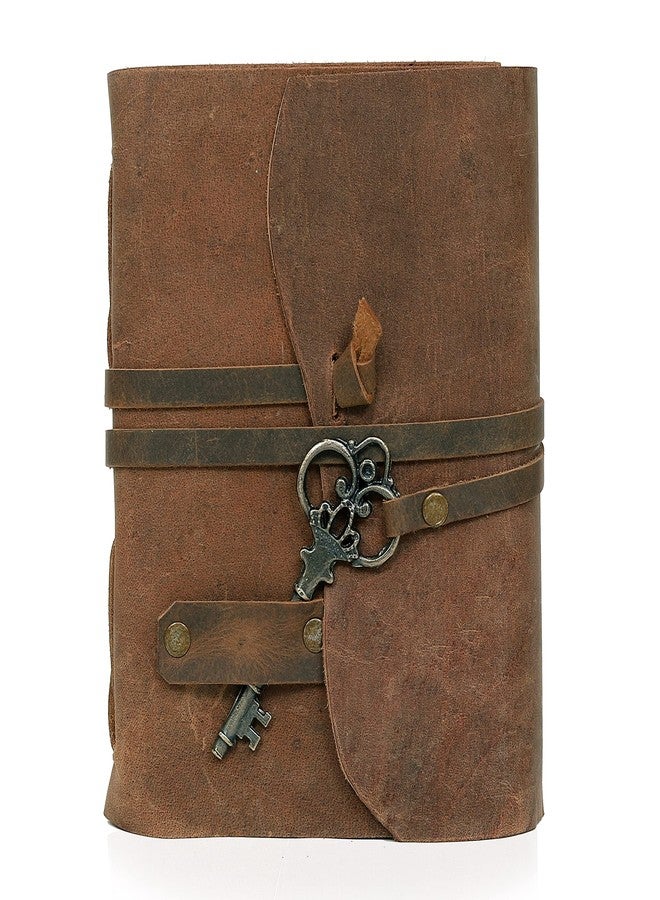 cuero Leather Journal for Women Men, Deckle Edge Paper Leather Notebook of 180 GSM, Book of Shadows Journal Blank, Leather Bound Journal diary (Vintage Brown) - Image 2