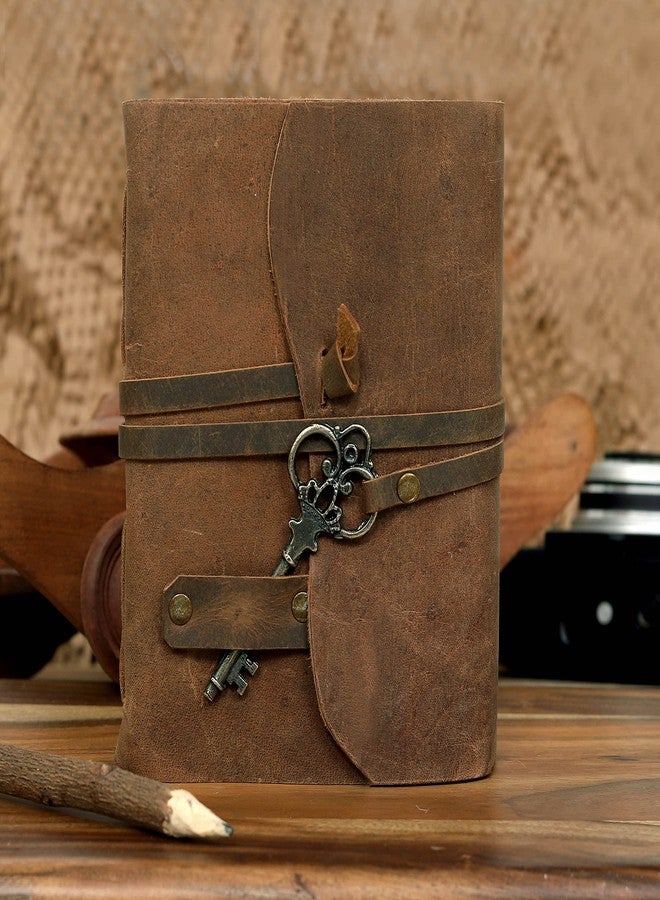 cuero Leather Journal for Women Men, Deckle Edge Paper Leather Notebook of 180 GSM, Book of Shadows Journal Blank, Leather Bound Journal diary (Vintage Brown) - Image 5