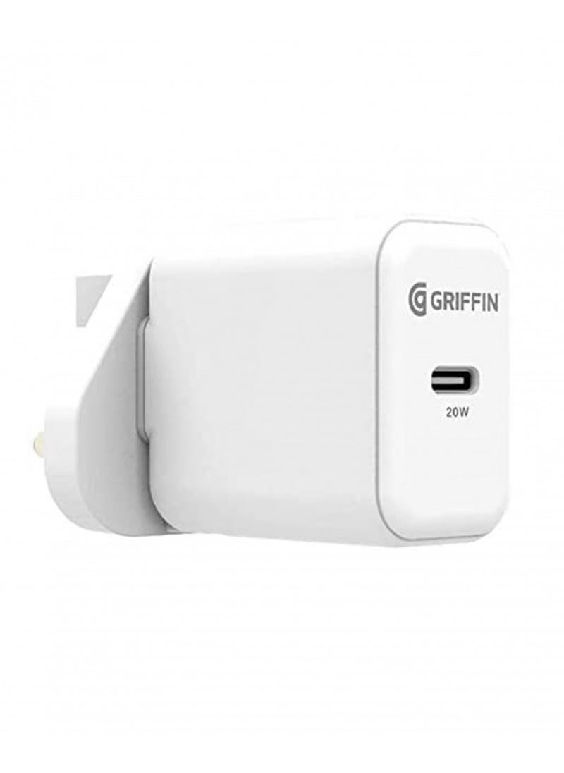 Griffin - Griffin 20W Powerblock USB C PD Mains Charger with UK/EU Clips - Image 1