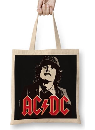 Print Shop Ac Dc Angus Young Tote Bag Long Handle
