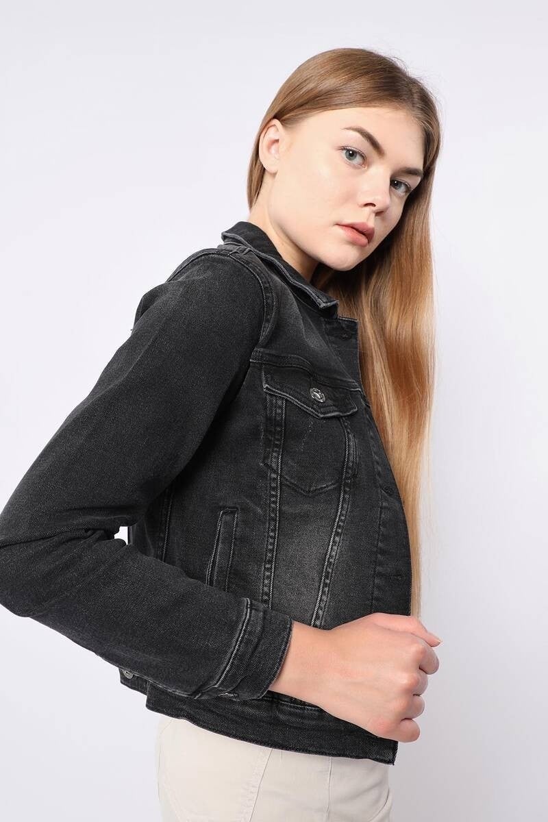 Banny Jeans Women's Anthracite Slim Fit Jean Jacket - Image 2