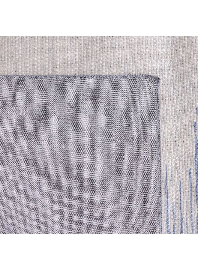 DANUBE HOME Harper Outdoor Washable Abstract Rug | Washable Outdoor Rugs Style | Polyester Area Rug Floor Covering | Indoor Carpet For Living Room Dining Bedroom 200X300cm-Blue - Image 4