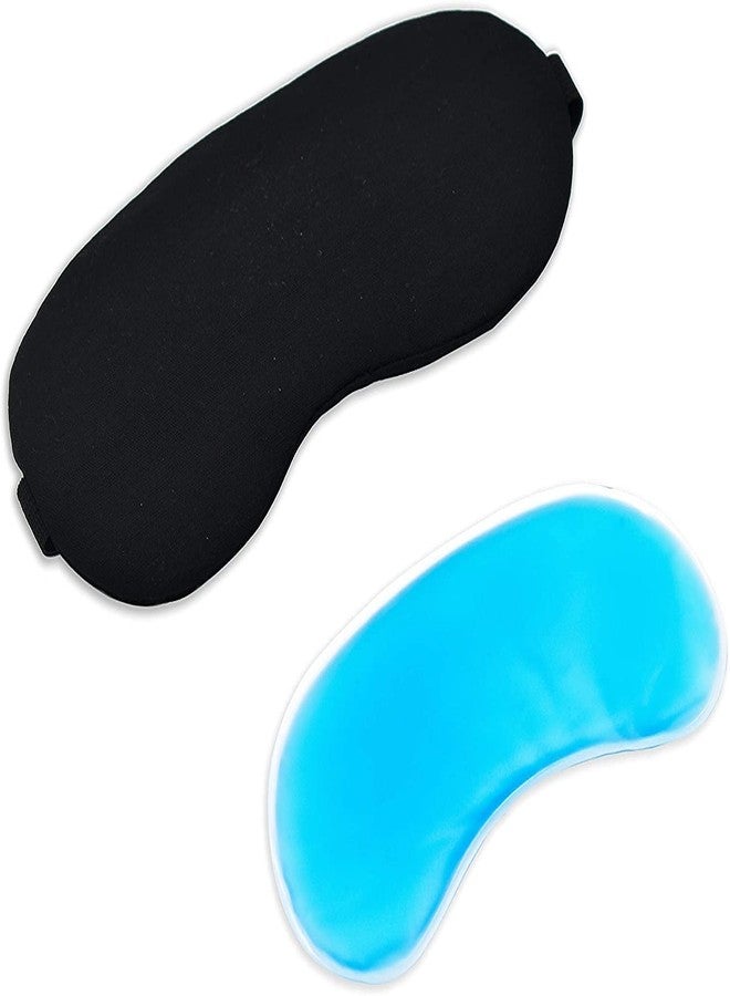 NEEV ENTERPRISE (PACK OF 3) Eye Mask For Sleeping Men Women With Cooling Gel For Night Deep Sleep, Dark Circles, Puffy Eye's, Dry Eyes And Eye Fatigue (BLACK COLOUR) - Image 2