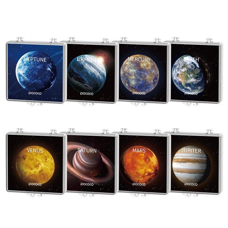 POCOCO POCOCO Immersive Planet Series Galaxy Star Projector Night Light Discs: Realistic Galaxy Patterns, 5K Ultra HD, 96% Light Transmission, High Brightness - 8-Piece Pack (Projector Not Included)  - Image 2