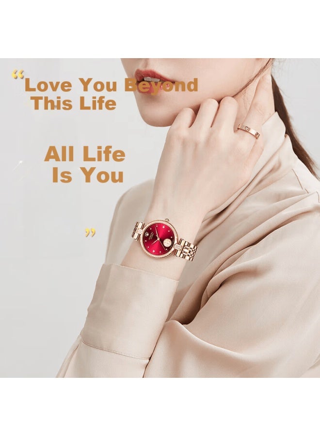 Rosdn Women's Gold Watch 18k Gold Genuine Diamond Mechanical Luxury Brand Birthday Gift For Women March 8 Women's Day Top Ladies Watch - Image 5