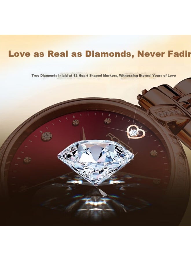 Rosdn Women's Gold Watch 18k Gold Genuine Diamond Mechanical Luxury Brand Birthday Gift For Women March 8 Women's Day Top Ladies Watch - Image 4