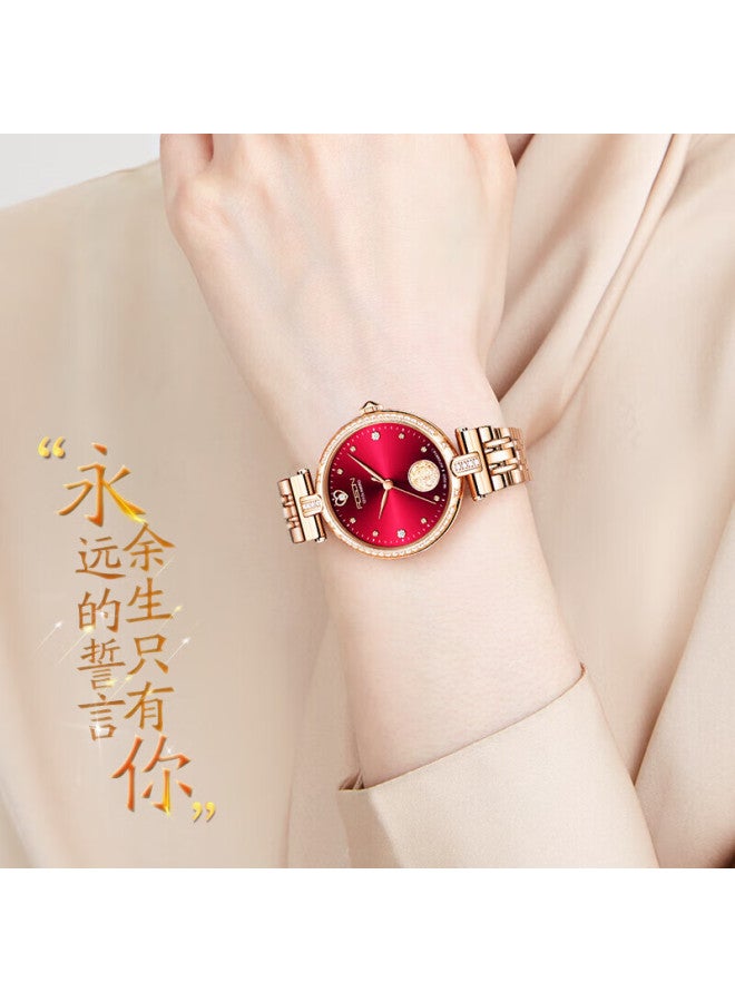 Rosdn Women's Gold Watch 18k Gold Genuine Diamond Mechanical Luxury Brand Birthday Gift For Women March 8 Women's Day Top Ladies Watch - Image 3