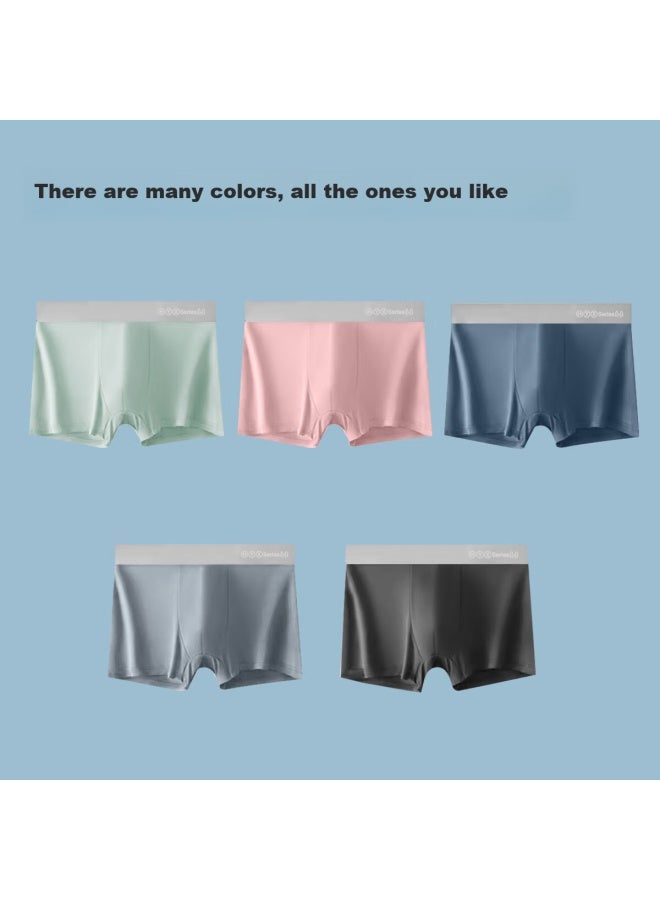 "Modal Seamless" Teenage Men'S Underwear Men'S Pure Cotton Antibacterial Crotch Breathable Mid-Waist Four-Corner Pants - Image 2