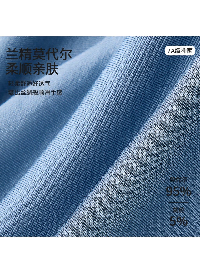 "Modal Seamless" Teenage Men'S Underwear Men'S Pure Cotton Antibacterial Crotch Breathable Mid-Waist Four-Corner Pants - Image 4
