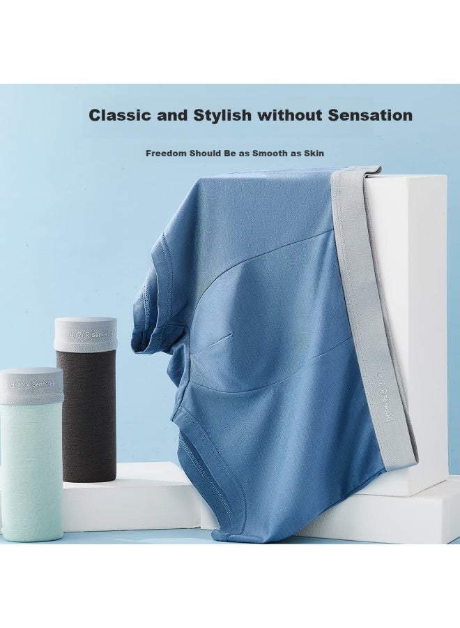 "Modal Seamless" Teenage Men'S Underwear Men'S Pure Cotton Antibacterial Crotch Breathable Mid-Waist Four-Corner Pants - Image 1