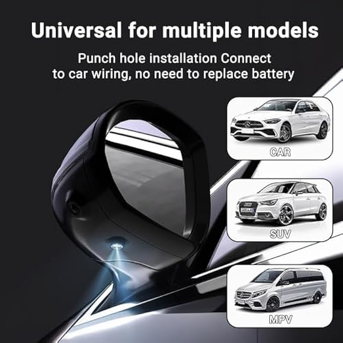 KASTWAVE Led Car Door Light Logo Projector Side Rearview Mirror Welcome Lights Car Brand Logo Car Door Light Led Ghost Shadow Light Projector For Sedan Suv Commercial Vehicle Angel Wings - Image 5