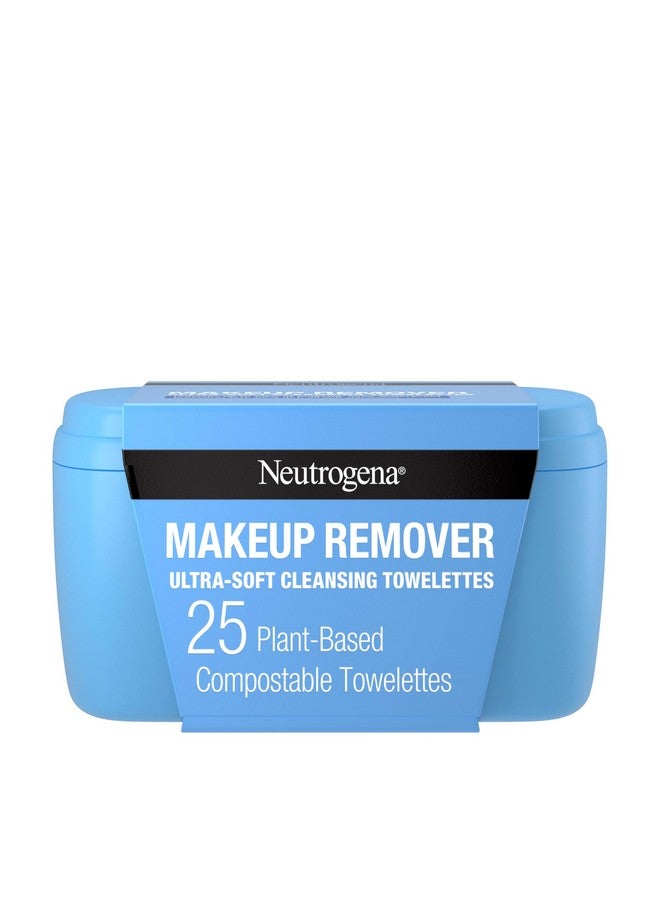 Neutrogena Neutrogena Makeup Remover Facial Cleansing Towelettes, Daily Face Wipes Remove Dirt, Oil, Sweat, Makeup & Waterproof Mascara, Gentle, Soap- & Alcohol-Free, 100% Plant-Based Cloth, 25 ct - Image 1