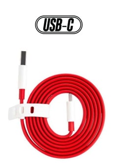 OnePlus One Official Dash Charge Type-C Cable For OnePlus 100centimeter Red  - Image 1