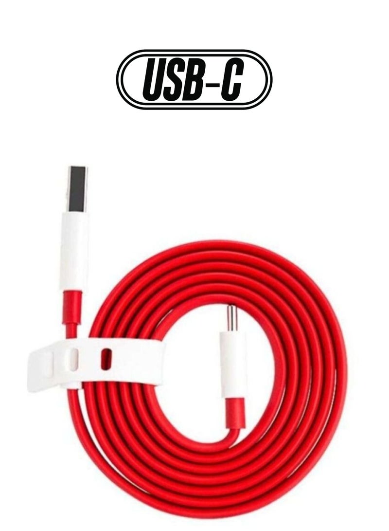 OnePlus One Official Dash Charge Type-C Cable For OnePlus 100centimeter Red - Image 1