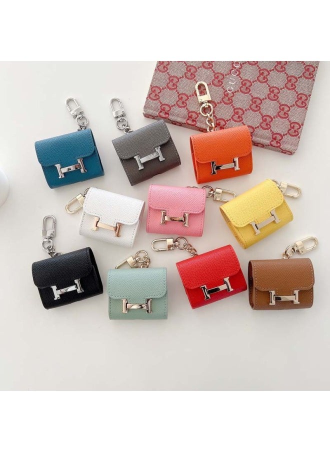 Generic - Leather Airpods Pro Protective Case Airpods 1/2 Generation Suitable For Apple Wireless Headphones Soft Case Ai-Color:Red-Applicable Model:Airpods 3 Generation - Image 1