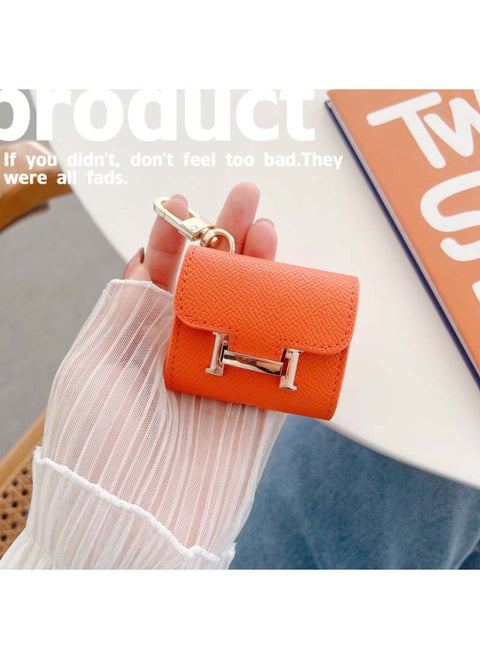 Leather Airpods Pro Protective Case Airpods 1/2 Generation Suitable For Apple Wireless Headphones Soft Case Ai-Color:Red-Applicable Model:Airpods 3 Generation