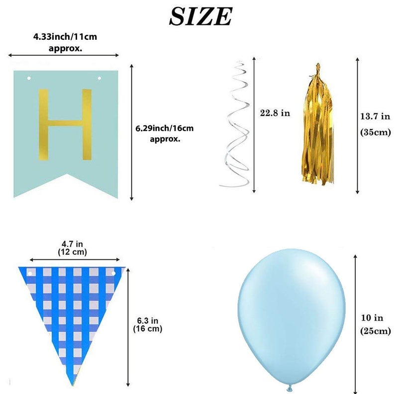 AMFIN® 1st Birthday Decoration for Baby boy/First Birthday Decorations boy/Birthday Decoration Items Combo - Image 3