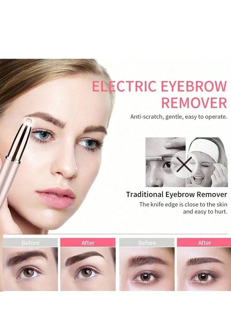 فلولبس ماكينة حلاقة حواجب نسائية USB – قلم تشذيب وإزالة شعر الوجه والحواجب للسيدات - Image 3