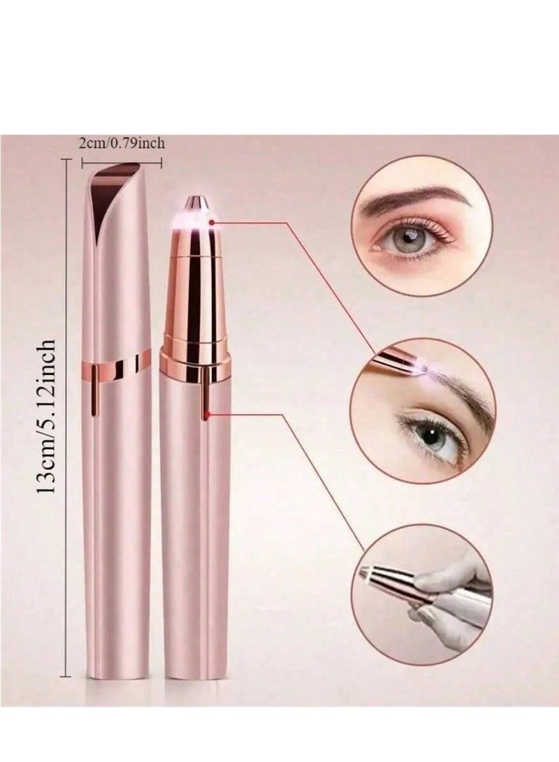 فلولبس ماكينة حلاقة حواجب نسائية USB – قلم تشذيب وإزالة شعر الوجه والحواجب للسيدات - Image 4