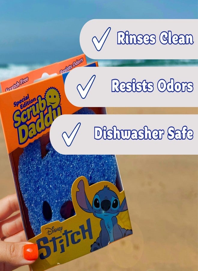 Scrub Daddy Disney Stitch Dish Sponge Twin Pack, Smiley Face Sponges for Cleaning & Washing Up - Kitchen Non Scratch Scourers with FlexTexture Firm & Soft Scrubbing, Dishwashing Scrubber - Image 3