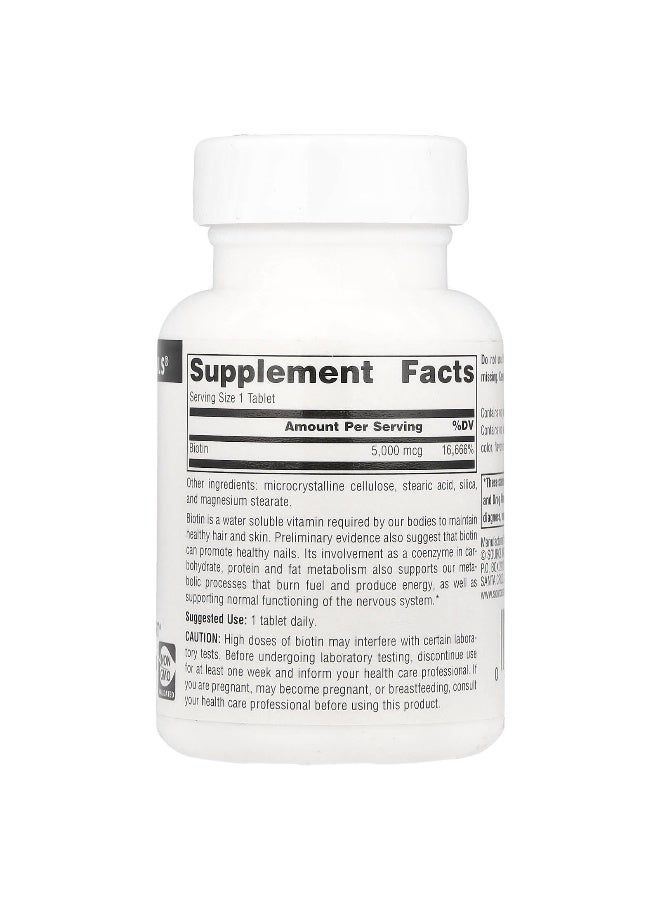 Source Naturals Source Naturals, Biotin, 5,000 mcg , 60 Tablets  - Image 2
