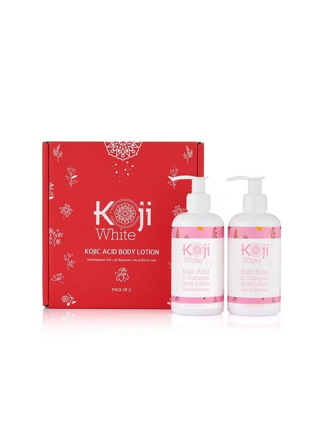 koji white Kojic Acid & Collagen Body Lotion Women Gifts Set For Skin Brightening Moisturizer & Radiant Complexion Uneven Skin Tone Vegan Not Tested On Animals 8.45 Fl Oz (2 Packs) - Image 1