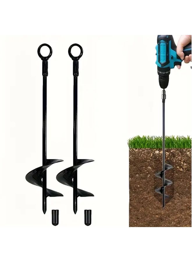 2 Pack Heavy Duty Ground Anchors Screw In Earth Anchors For Trampoline Shed Tent High Wind - Image 1