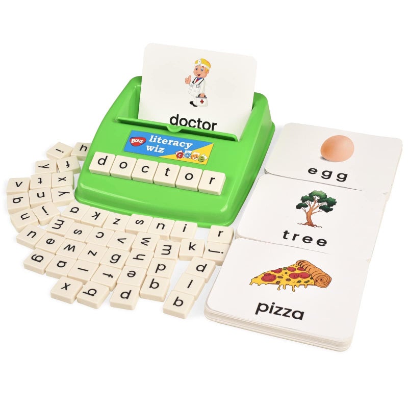 BOHS Literacy Wiz Fun Game See and Hide Spell Lower Case Flash Cards Preschool Language Learning Educational Toys - Image 3