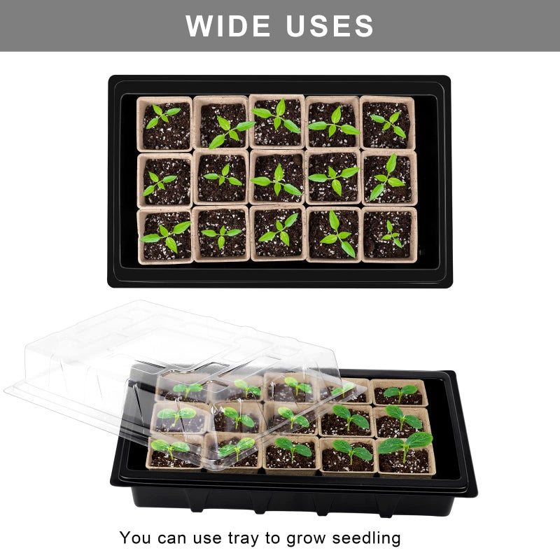 Aodaer 247 Pack Seed Starter Kit Including Peat Pots for Seedlings Seed Starter Tray with Plant Labels, Tool, Plastic Growing Trays Germination Tray Paper Seedling Cups for Indoor Outdoor Garden - Image 5