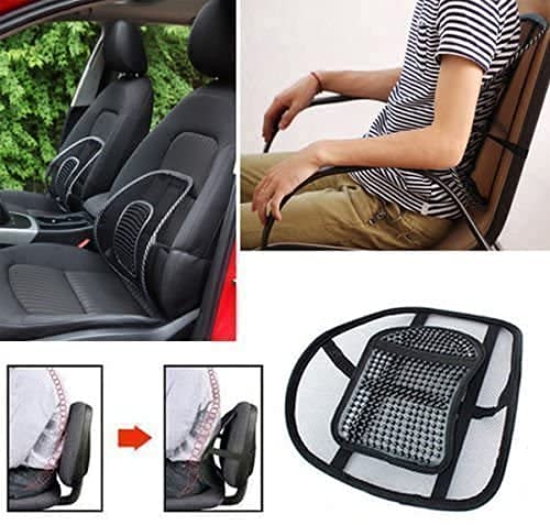 ACS ACS Nylon Back Lumbar Support Chairs For Office Chair Home Car Seat To Relieve Pain Relief Lower Orthopedic Sciatica Rest For Men And Women Ventilation Black  - Image 3