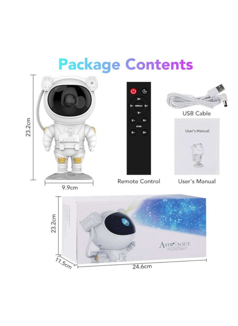 Generic - Astronaut Star Projector Galaxy Night Light - Kids Space lights LED Lamp with Remote Control Timer and Remote 360° Adjustable Design for Gaming Room Home Theater - Image 1