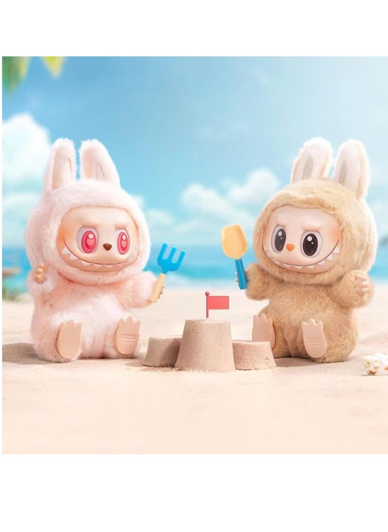 Labub Mart Heart-beating Macaron Vinyl Face Blind Box Plush Doll Toy Labubu Doll Keychain