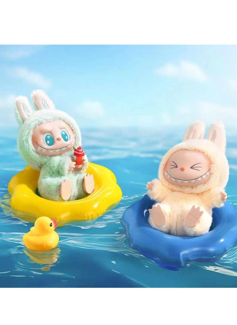 Labub Mart Heart-beating Macaron Vinyl Face Blind Box Plush Doll Toy Labubu Doll Keychain