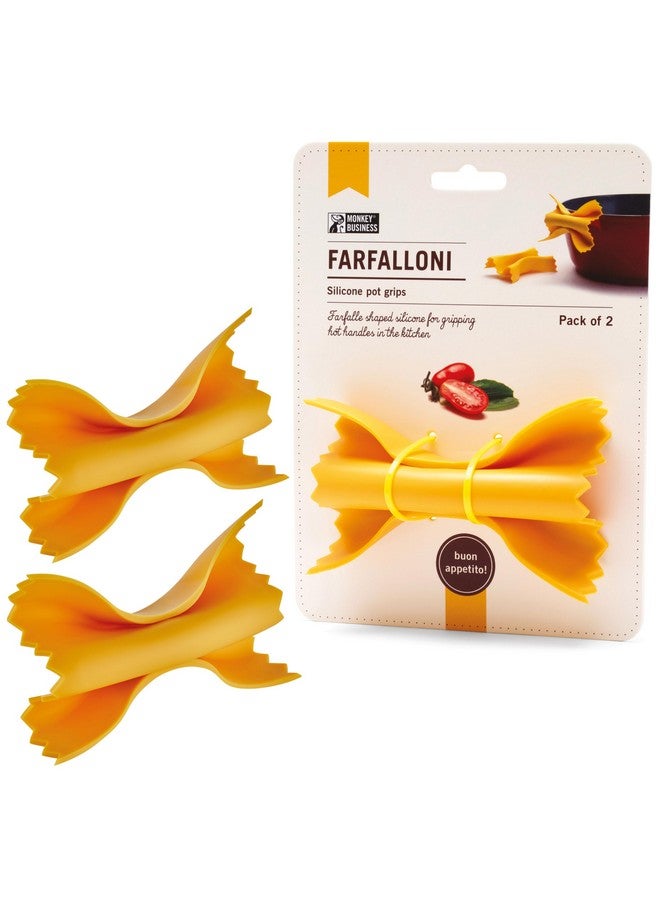 Monkey Business Farfalloni-Shaped Pot Holders - Mini Silicone Pinch Mitts | Fun Silicone Pot Gripper & Kitchen Gadget | Quirky Pasta-Inspired Kitchen Gadgets Collection - Image 1