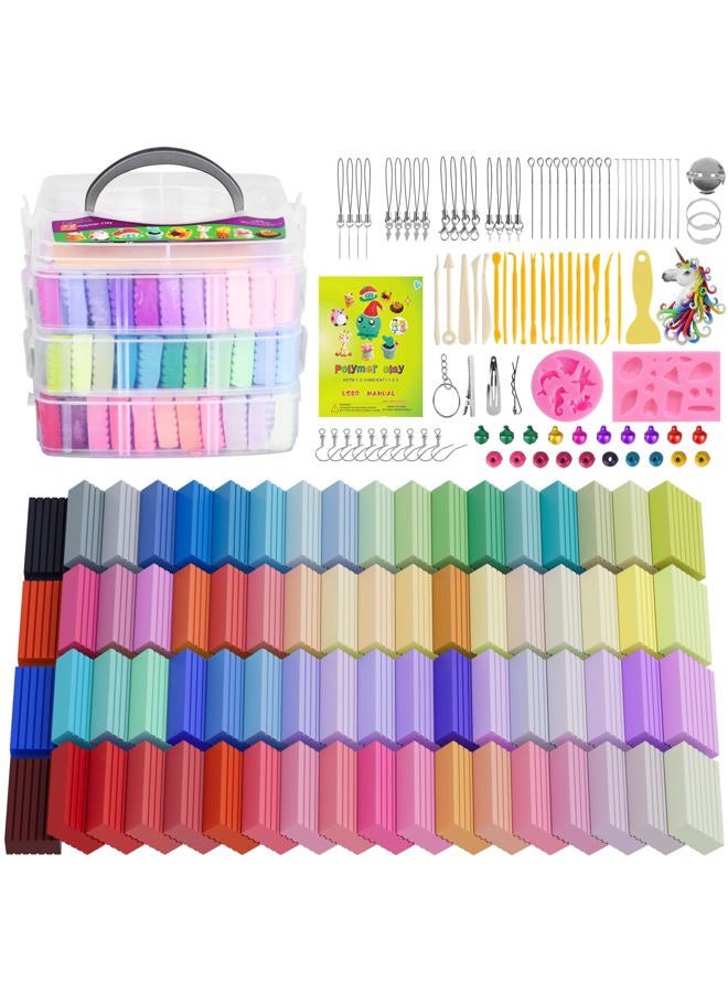 CyAJM Polymer Clay kit, 72 Colors(1.06oz/Block) Oven Bake Modeling Clay Set with Sculpting Tools and Accessories, Safe & Non-Toxic, Ideal DIY Clay Gifts Art Set for Kids Beginners Artists… - Image 1