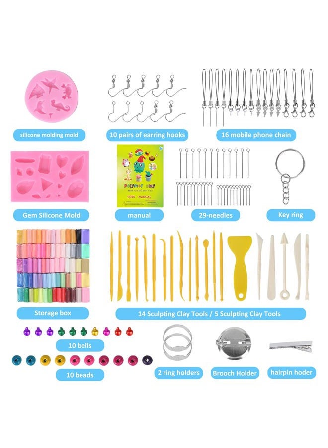 CyAJM Polymer Clay kit, 72 Colors(1.06oz/Block) Oven Bake Modeling Clay Set with Sculpting Tools and Accessories, Safe & Non-Toxic, Ideal DIY Clay Gifts Art Set for Kids Beginners Artists… - Image 4