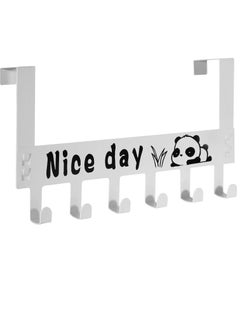 Bukela Over The Door Hanger with 6 Hooks, Over Door Coat Hooks for Hanging Coat, Towel, Bag, Robe - Hangers Hooks Ideal for Bedroom, Bathroom, Wardrobe  - Image 1