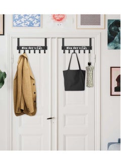 Bukela Over The Door Hanger with 6 Hooks, Over Door Coat Hooks for Hanging Coat, Towel, Bag, Robe - Hangers Hooks Ideal for Bedroom, Bathroom, Wardrobe  - Image 2