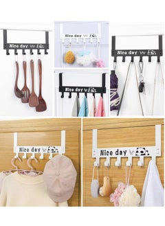 Bukela Over The Door Hanger with 6 Hooks, Over Door Coat Hooks for Hanging Coat, Towel, Bag, Robe - Hangers Hooks Ideal for Bedroom, Bathroom, Wardrobe  - Image 4