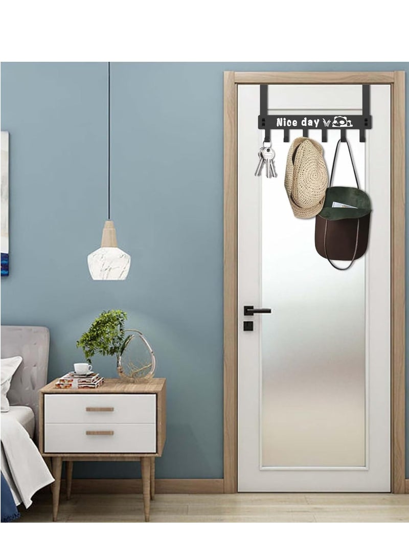 Bukela Over The Door Hanger with 6 Hooks, Over Door Coat Hooks for Hanging Coat, Towel, Bag, Robe - Hangers Hooks Ideal for Bedroom, Bathroom, Wardrobe  - Image 5