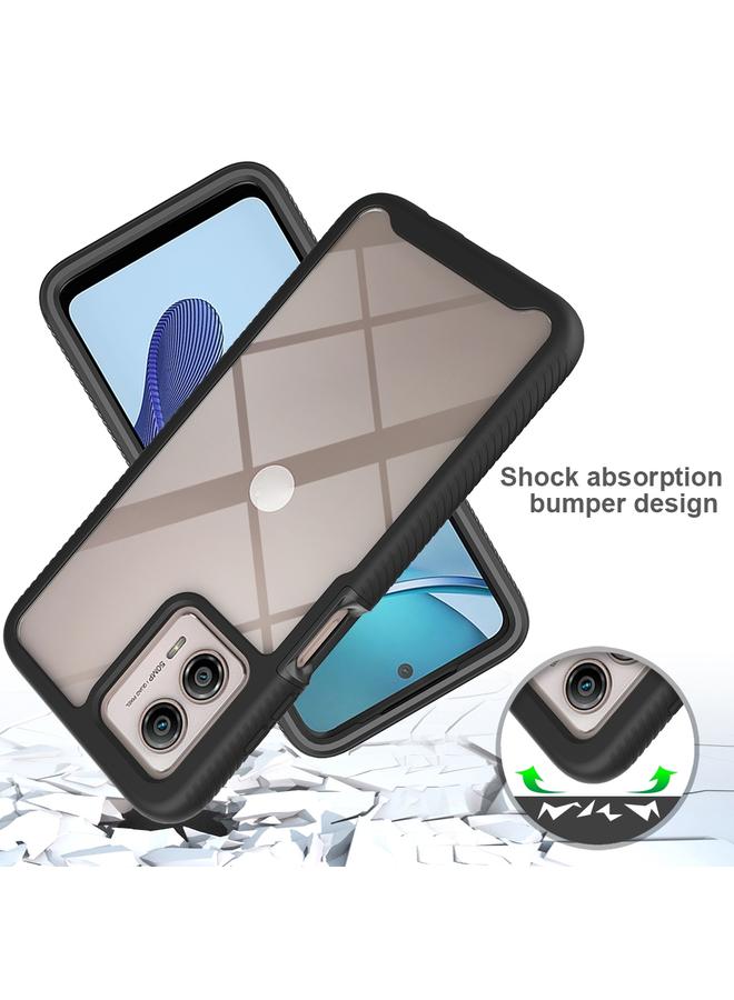 Green Tiger Motorola Moto G53 Starry Sky Full Body Hybrid Shockproof Phone Case with PET Film Royal Blue - Image 4