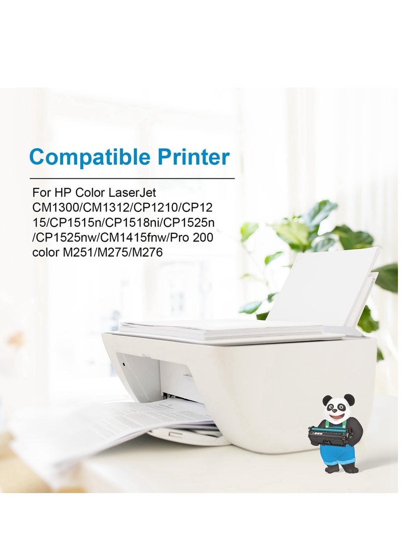 ASTA CB540A 125A Color Toner Cartridge Compatible For HP Laser Jet CM1300 CM1312 CP1210 CP1215 CP1515n CP1518ni Printer CB 540 125 A Printing Office Consumable High Yield Black K Replacement - Image 3