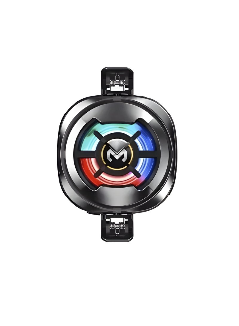 Memo CX06 Magnetic Mobile Cooling Fan - Temperature Display - Instant Cooling - Low Noise Design - USB & Type-C Connection - Black - Image 1