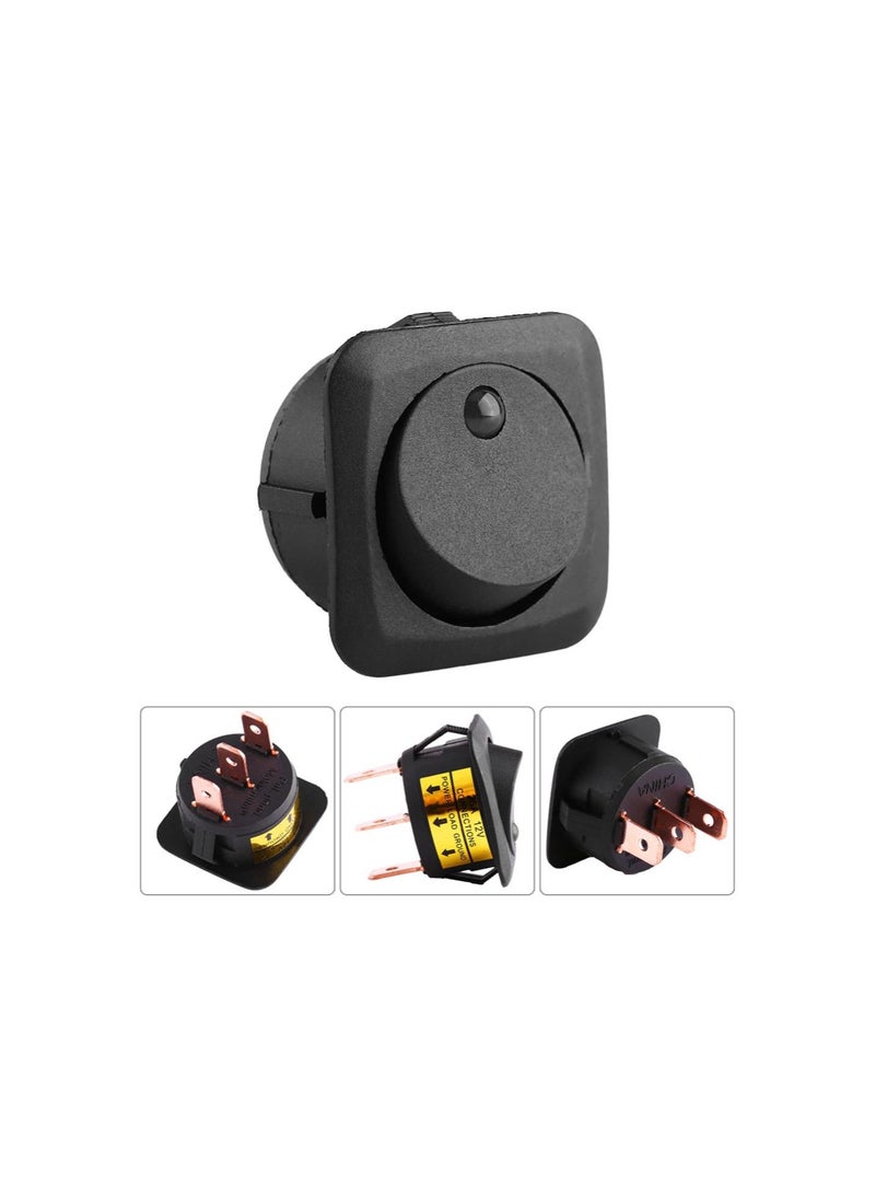 إسكدنيا 4 قطع من مفاتيح تبديل هزازة للسيارة 12 فولت مع تشغيل/إيقاف ضوء LED أصفر نقطة للسيارة والقارب - Image 1