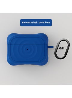Boyang Headphone Protective Case For Airpods Pro For Apple Headphones Liquid Advanced Sense Anti-lost Original-Color:Quiet Blue-Applicable Models:Airpods 3