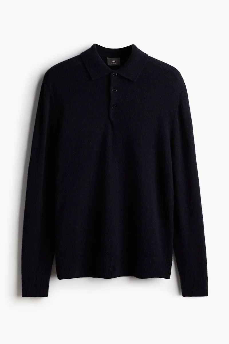 H&M Regular Fit Wool Polo Jumper
