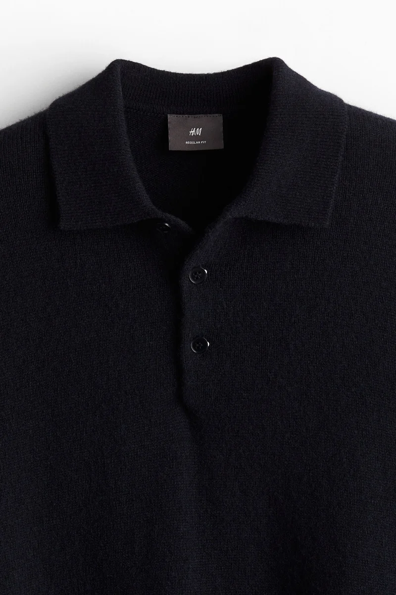 H&M Regular Fit Wool Polo Jumper